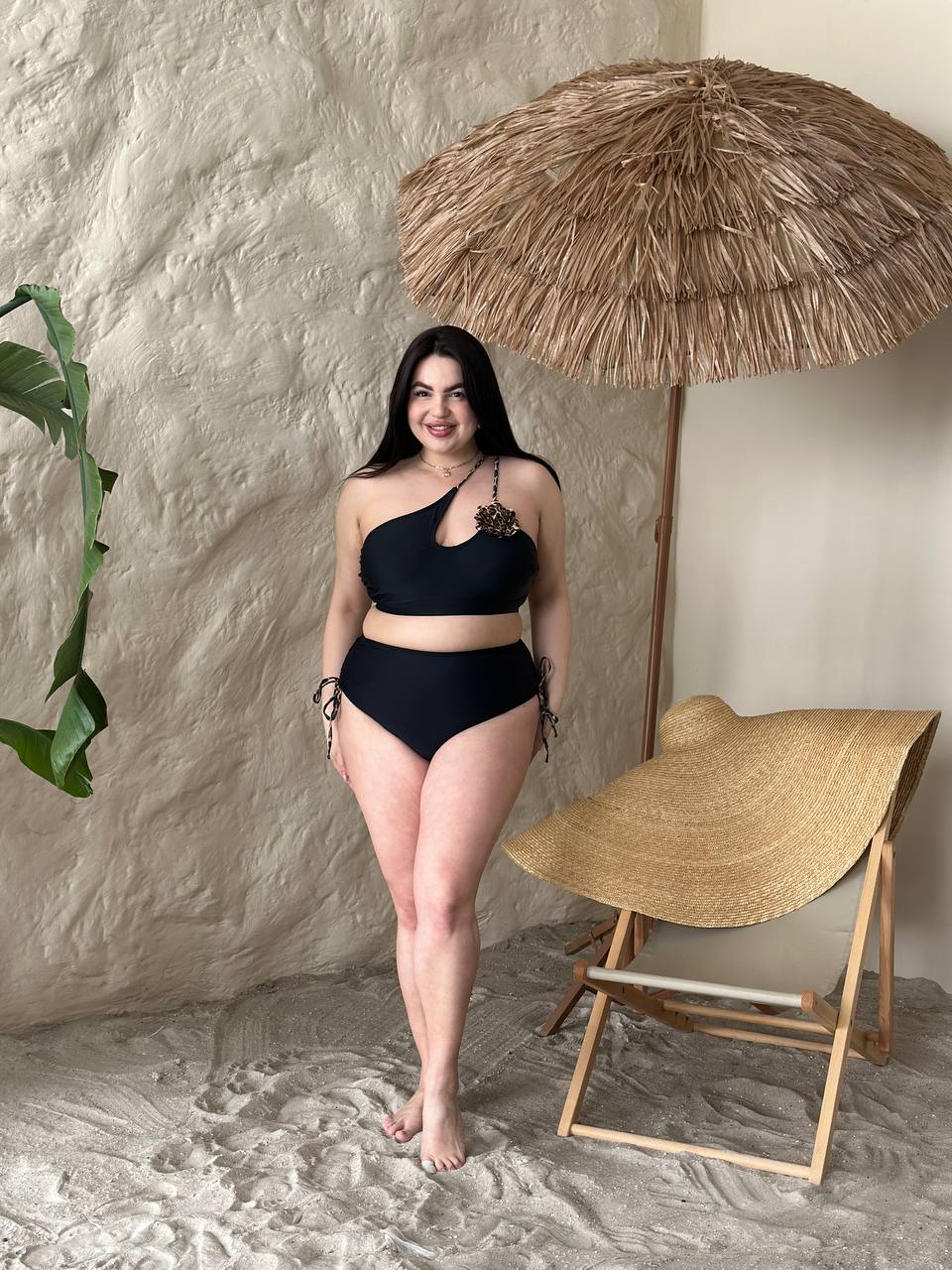 Midnight Bloom Plus Swimwear