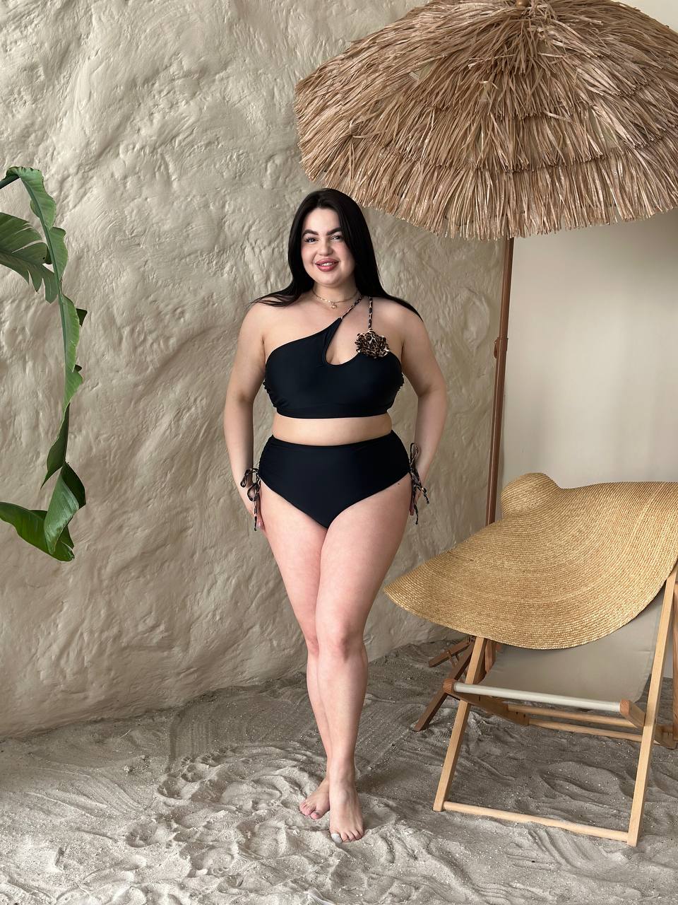 Midnight Bloom Plus Swimwear