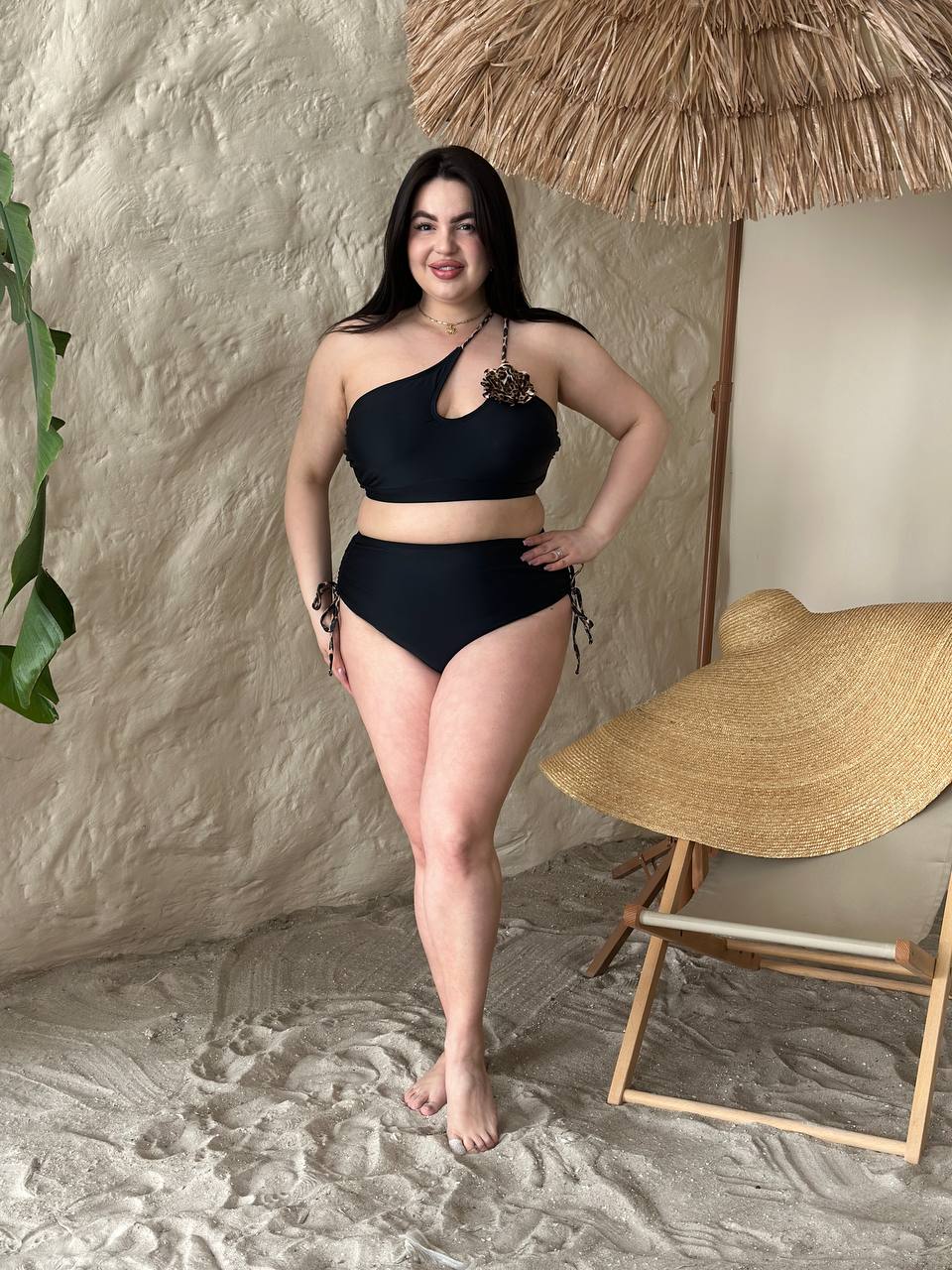 Midnight Bloom Plus Swimwear