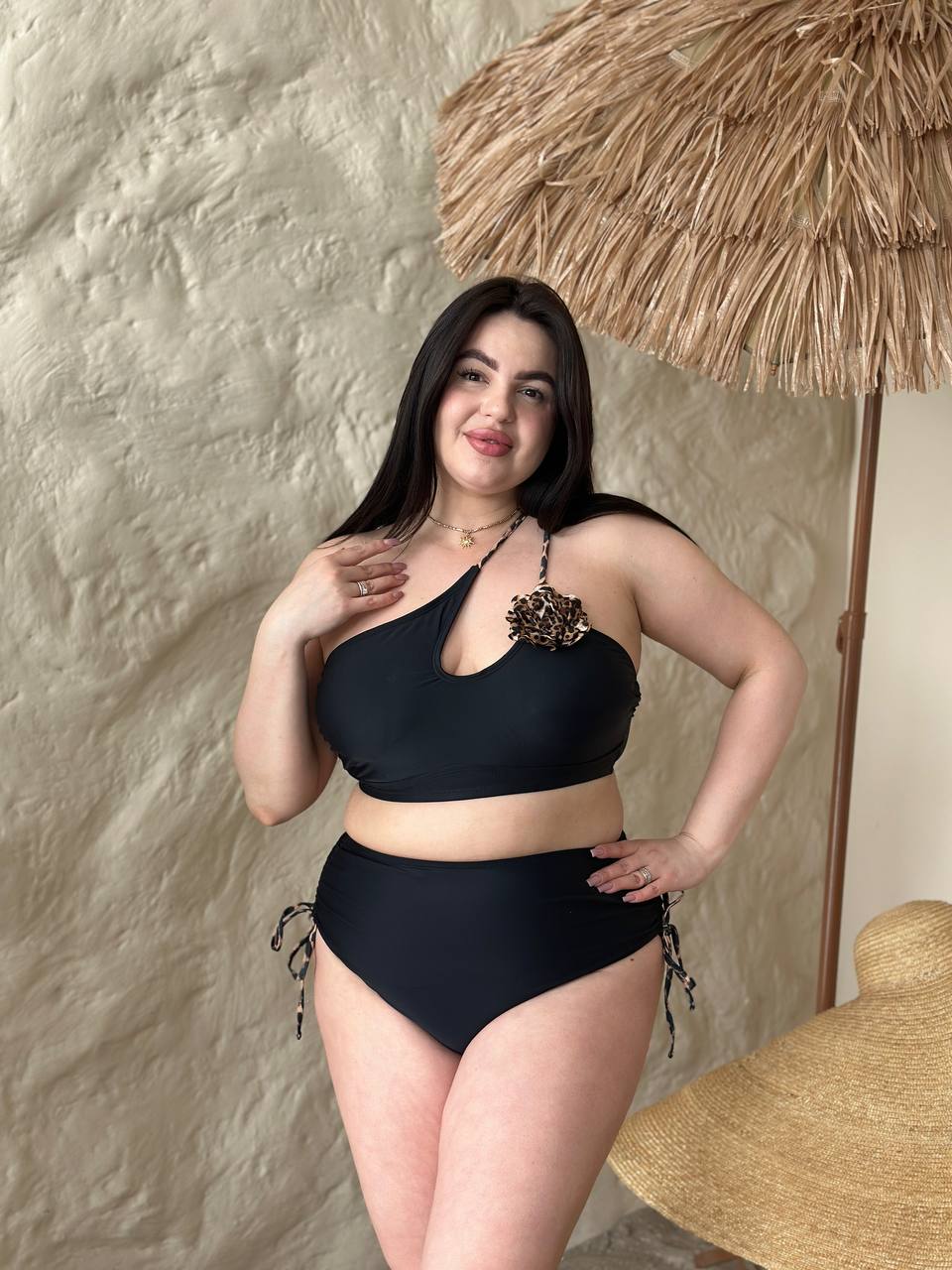 Midnight Bloom Plus Swimwear